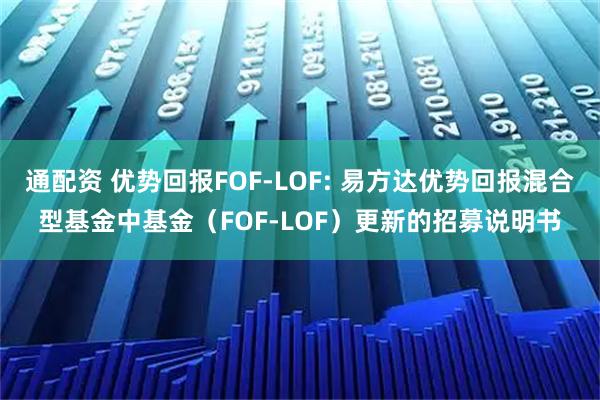 通配资 优势回报FOF-LOF: 易方达优势回报混合型基金中基金（FOF-LOF）更新的招募说明书