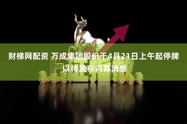财梯网配资 万成集团股份于4月21日上午起停牌 以待发布内幕消息